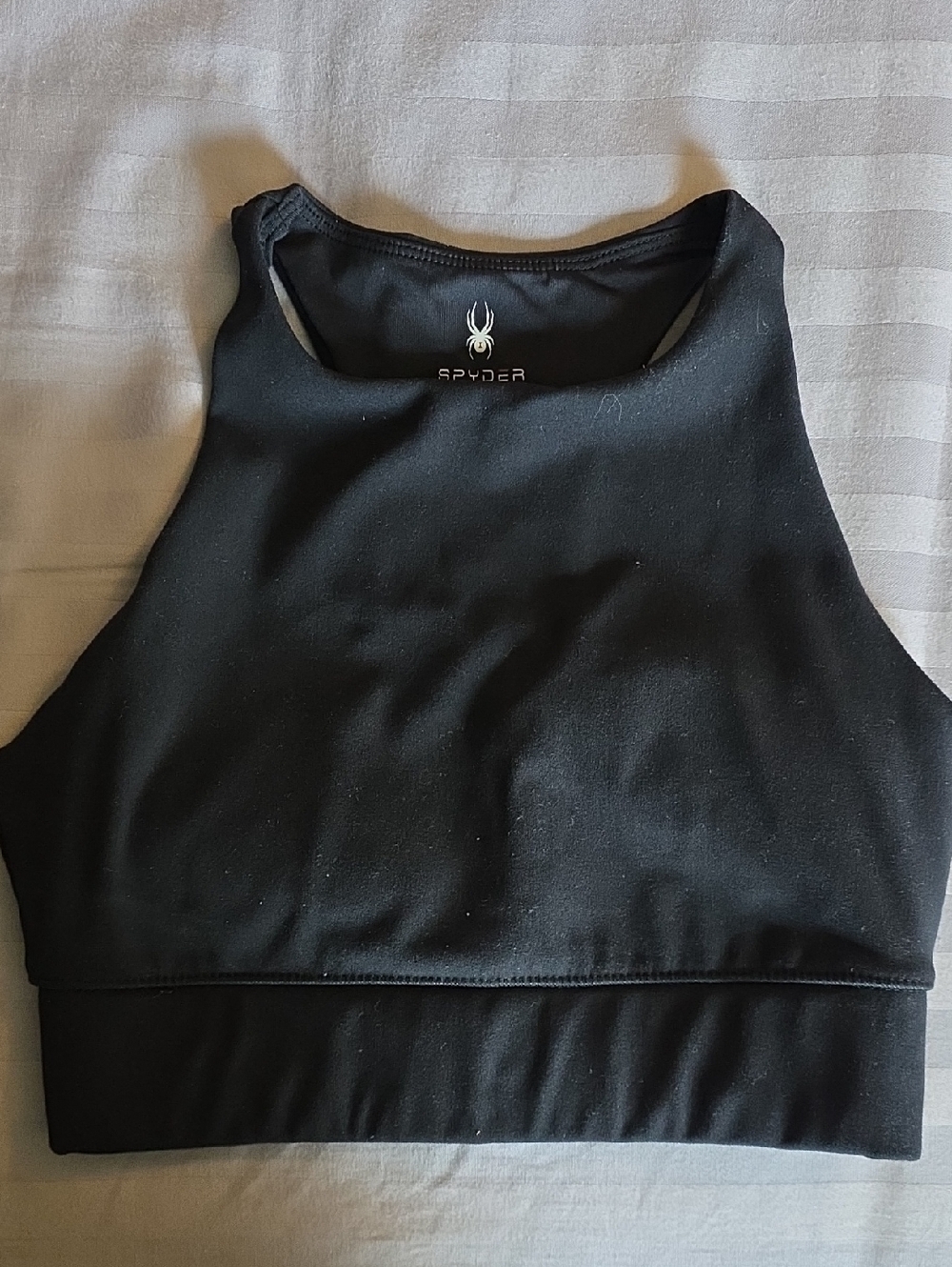 Spyder Black High-Neck Athletic Crop Top